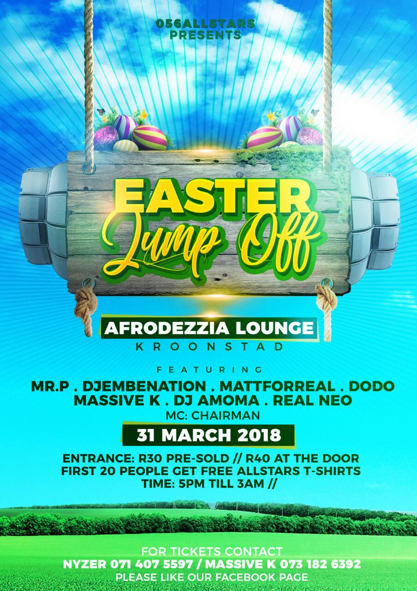 real_neo2's tweet photo. #EasterShandis 31st March Kroonstad Afrodizzia Lounge https://t.co/gJuFezCe8K
