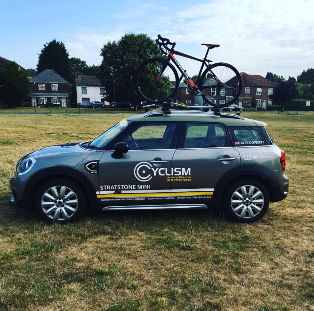 CyclismCycling's tweet photo. #ff none other than @stratstonemini for keeping us looking mean in our branded #countryman . keep an eye out for us on the roads supporting our #csquad ! #brandedcar #teamcar #supportvehicle #mini #stratstone https://t.co/ncc6wa1BxR