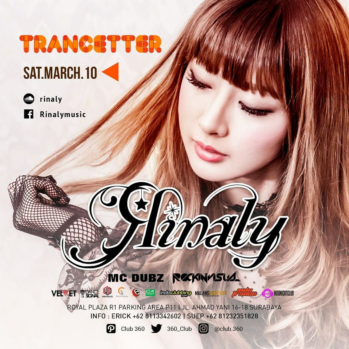 360_Club's tweet image. TOMORROW ! @rinaly_music first time at SURABAYA !! @AVARecordings