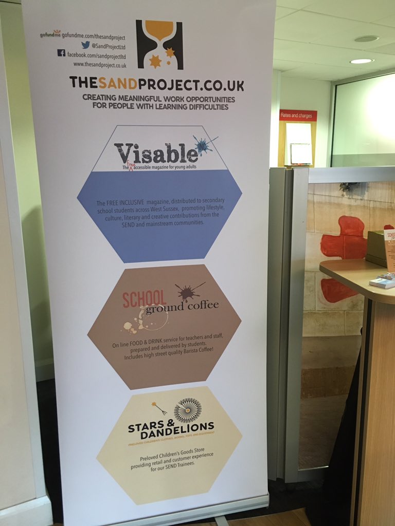 SandProjectLtd's tweet photo. Ready to tell #Chichester about @SandProjectLtd for #HSBCpopup #HSBCbusiness. Come see us at @HSBC_UK https://t.co/XQytgPPFF3