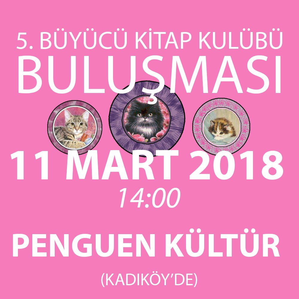 5. Büyücü Kitap Kulübü buluşmasına tüm kitapseverleri bekleriz. 
<a href="/mosyotaha/">Taha</a>