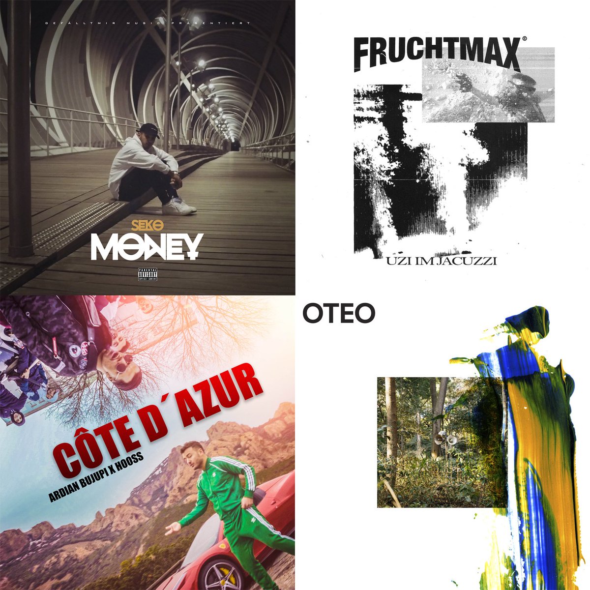 Happy ReleaseDay! Seko, <a href="/fruchtmax/">Fruchtmann am Servieren</a>, Ardian Bujupi, OTEO! blogbelieve.de/neue-believe-r… 
#NewMusicFriday