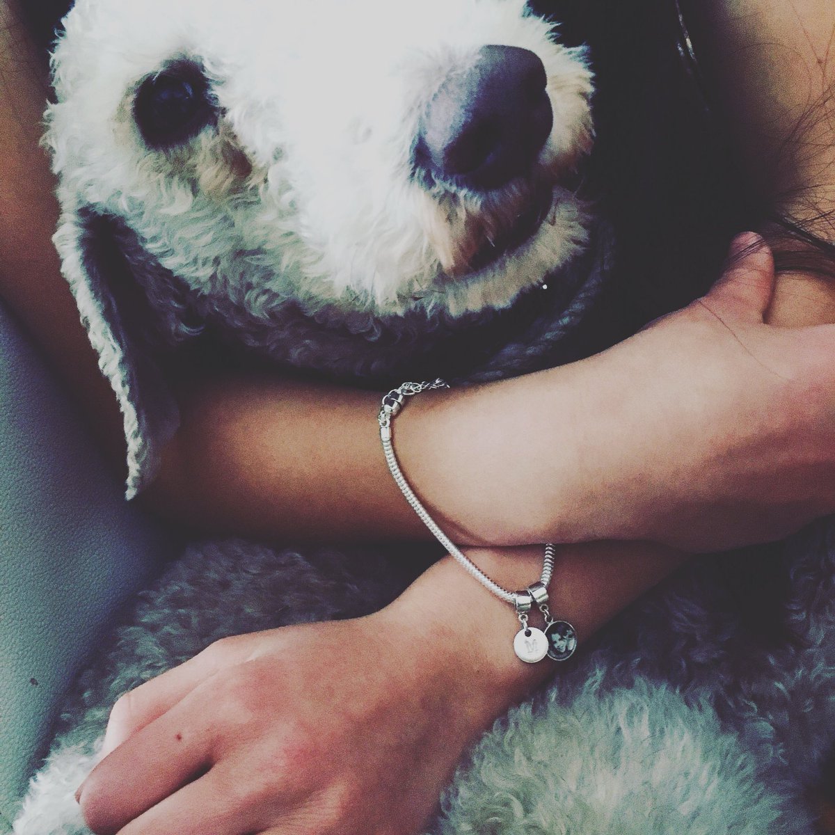 _photogem's tweet photo. My owner wearing her new Photogem bracelet☺️❤️ https://t.co/uvN4HF9a6K #photojewellery #giftforher #thoughtfulgift https://t.co/RQnwGydbvw