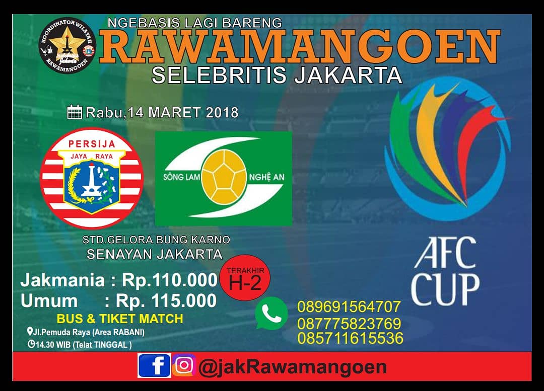 Pemesanan tiket sudah dibuka yaa silahkan hub cp wa yg tertera di famplet dan jangan lupa membawa KTA apabila mempunyai dan proses membawa bukti formulir nyaa .terimakasih*JT-04 sajete~