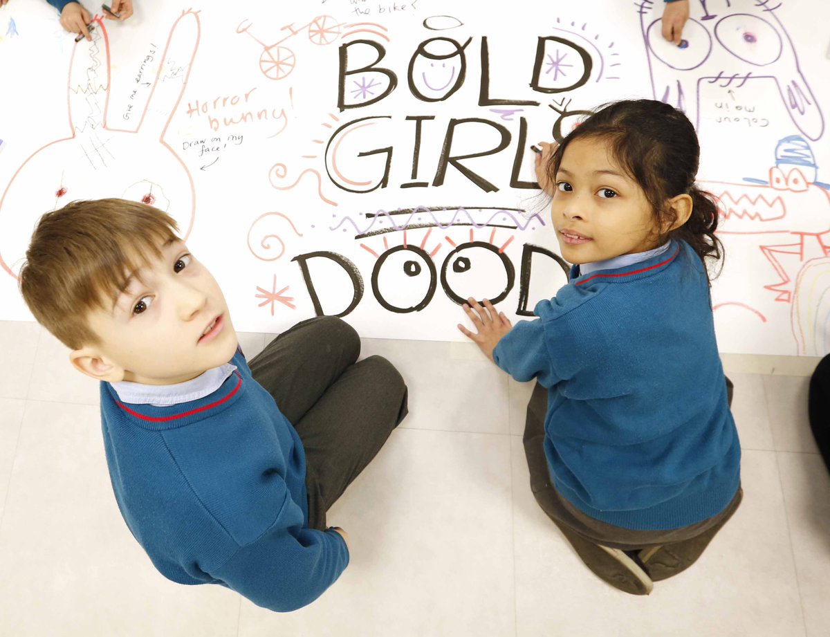 KidsBooksIrel's tweet photo. We had super fun in @easons yesterday launching #BOLDGIRLS with pupils from @stmarysdorsetst alongside @SarahCrossan @YasmeenMay @sharkeytweets  &amp; Martina Conlon McKenna. Check out all the pics here: https://t.co/OvsylzFuu1 https://t.co/SKPf1TaAFD