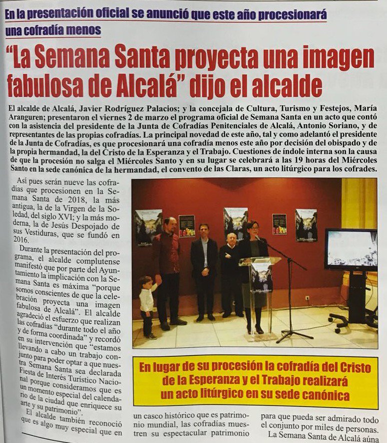 Clubdefotoadh's tweet image. Agradecimientos muy especiales a @elpuertadmadrid por su artículo sobre la #semanasantadealcaladehenares