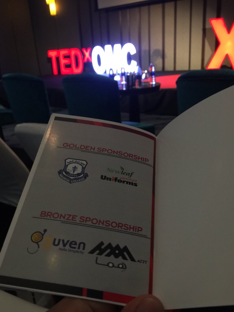 نشارك اليوم في TEDxOMC كرعاة ❤🖤
انطلاقا من أهمية المشاركة المجتمعية 🙏🏻
