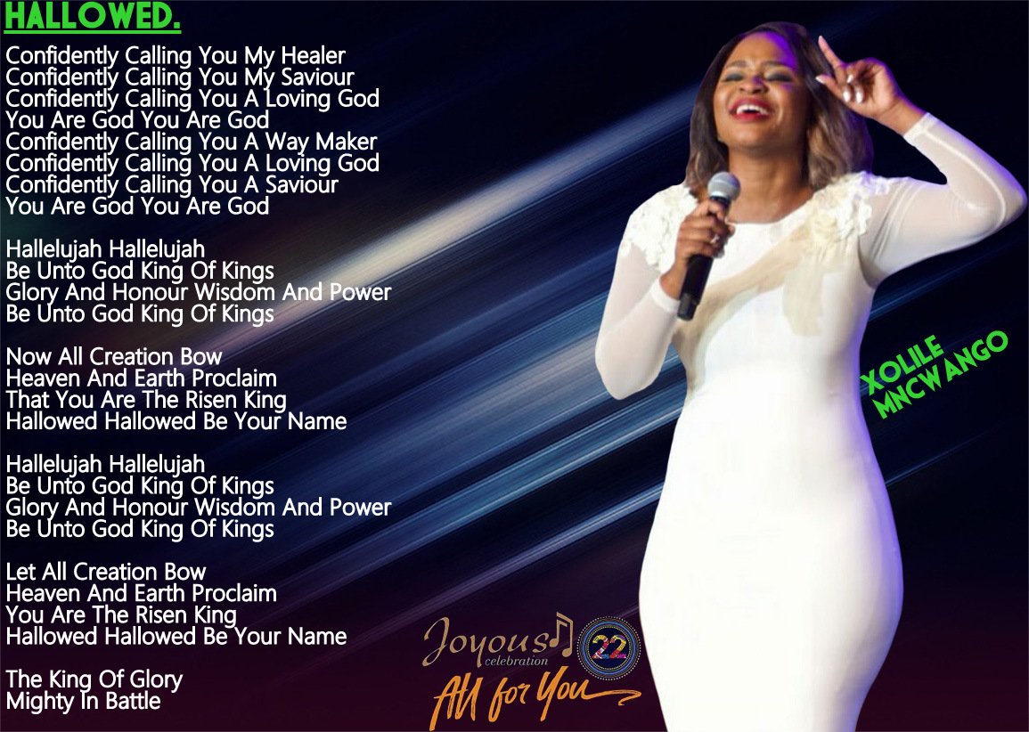 Team Joyous Celebration on Twitter: "Hallowed Lyrics MTN