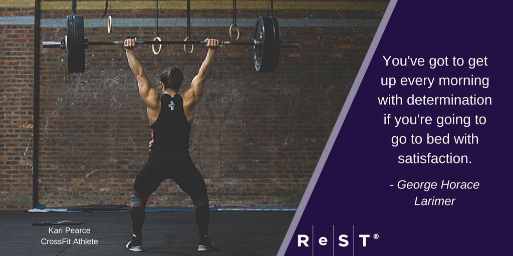 restperformance's tweet photo. @KariPearce_ starts every day with determination after a good night's sleep on her ReST #smartbed. How will you start your day? #trainhard #ReSTharder https://t.co/LpC72hfCnx