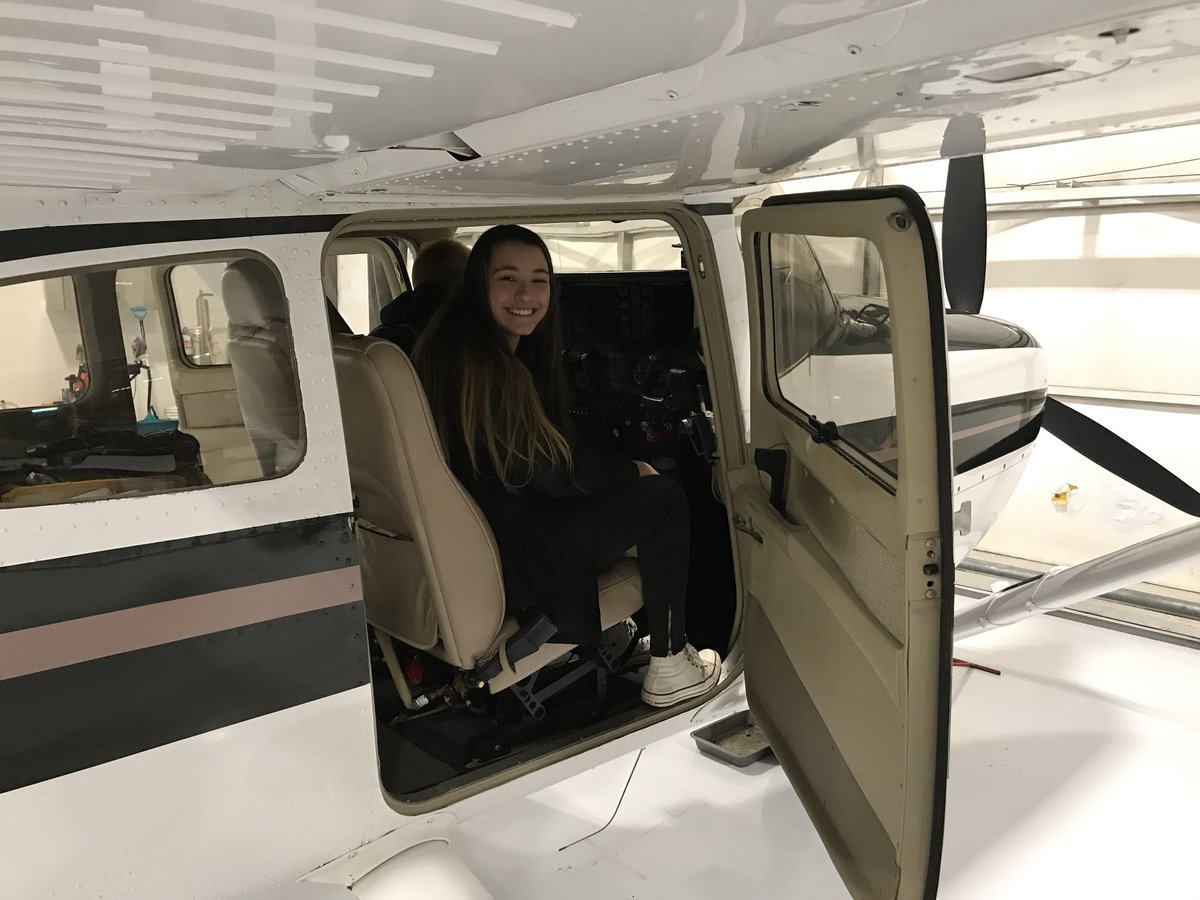 cgeorgephoto's tweet photo. Copilot Sam is ready for her flight mission #projectflight #NHSProjectWeek @NHSHuskies @Jonathan_Schwab https://t.co/GSZdsUnPOv