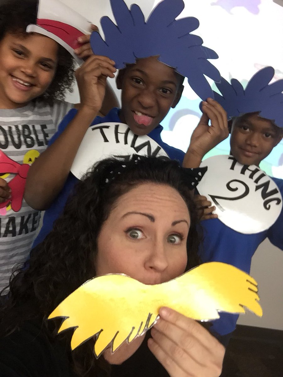 LibraryTera's tweet image. We had a great time celebrating Dr. Seuss’s birthday at Lamb! Thanks for the props Mrs. Valentine! @HCPSLambES @hubofschool @lambsartchick @