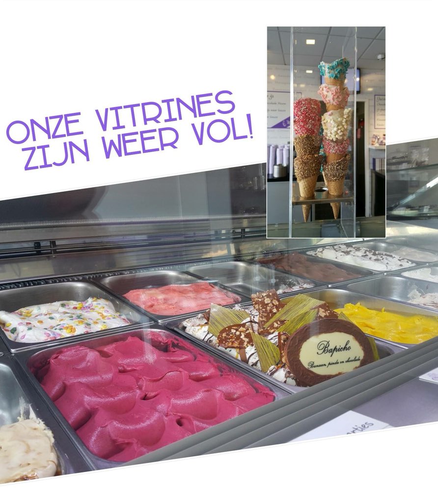 ☆WEER VOLOP IJS☆

Dit weekend zijn onze vitrines weer helemaal gevuld met jouw favoriete ijs😍.... 

Smaken zoals honing walnoot, gemaakt van honing roomijs met stukjes walnoot en de klassieker straciatella liggen voor je klaar!

WIJ ZIJN ZATERDAG &amp; ZONDAG GEOPEND TOT 18 UUR!