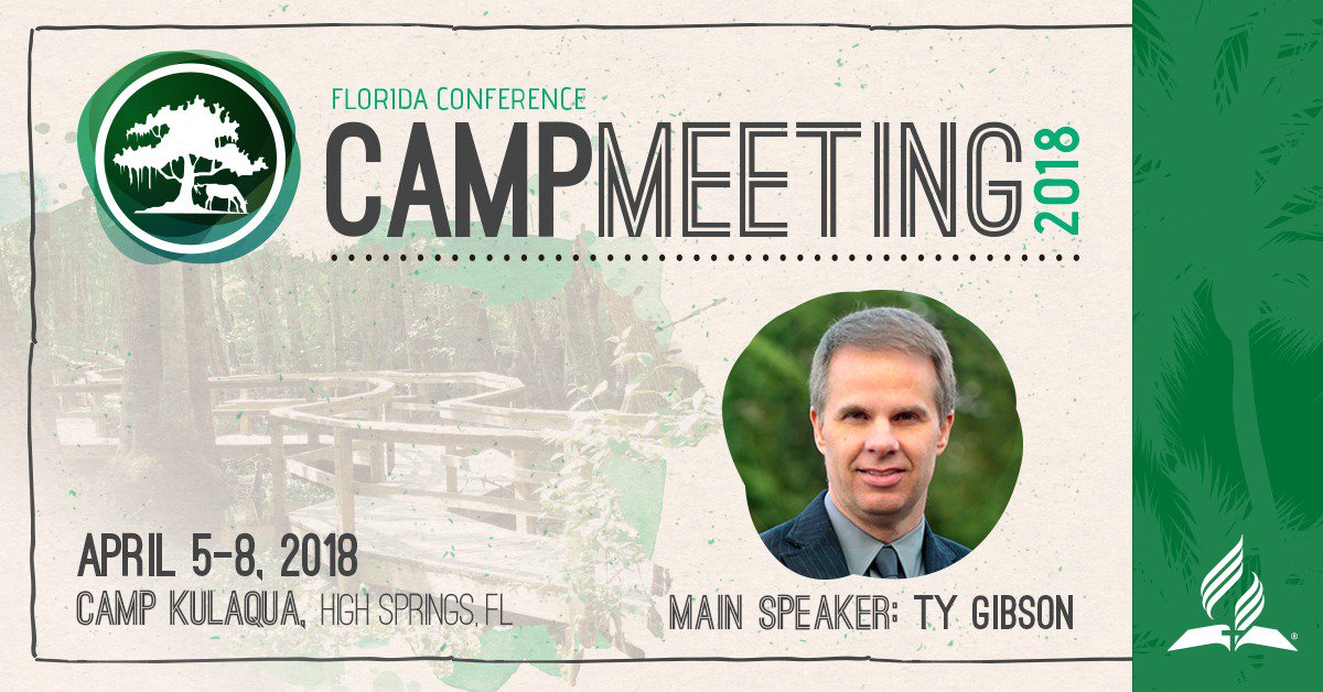 fl_adventists's tweet photo. We are 4 weeks away and registration spots are filling up fast. 
We hope you join us for the 2018 Camp Meeting, April 5-8 with guest speaker @tyfgibson. More details and information at: https://t.co/RxsSdnrERg https://t.co/wCFR257MIN