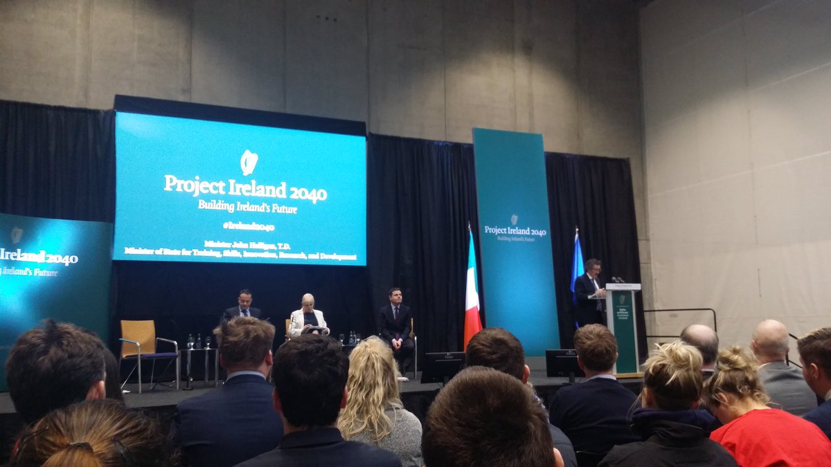 President of <a href="/waterfordit/">OConnellSchool</a> Prof Willie Donnelly and <a href="/JohnHalligan/">John Halligan</a> open the #Ireland2040 proceedings @ArenaWit