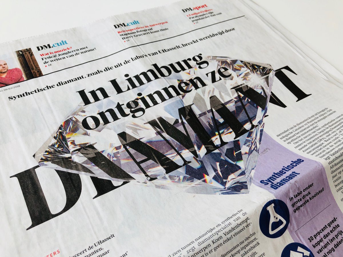 Niet te onderscheiden van ‘the real thing’ maar wel 30% goedkoper: de synthetische diamanten uit ons labo in Diepenbeek maken opmars in diamantsector @KenHaenen <a href="/demorgen/">De Morgen</a>  #UHasselt