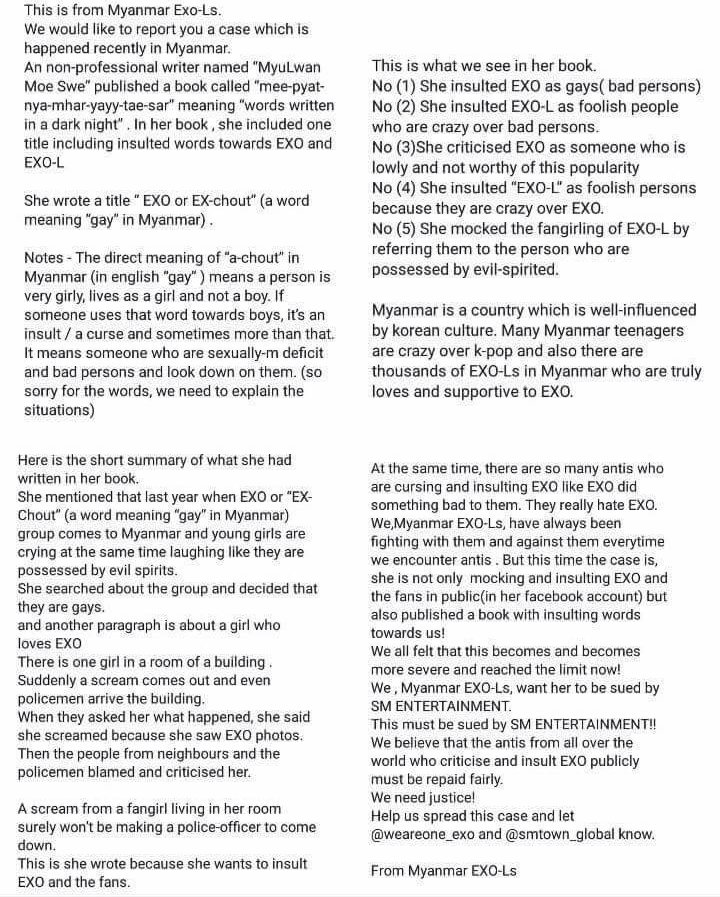 BSeluyeol's tweet photo. This Is About A non-professional Writer who shamed EXO and EXOL in her book !
Please Help SM notice This !
#Solve_this_Problem_SM
#EXOprotection https://t.co/nhzbCEpRxp