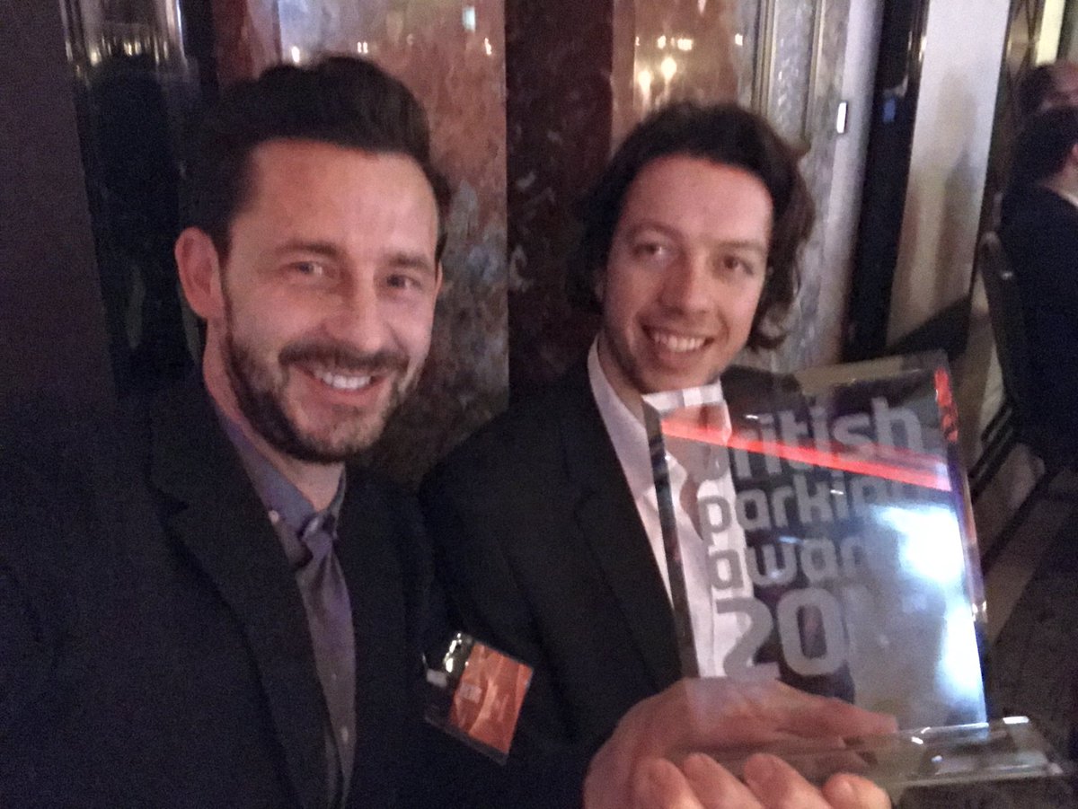 Just won the Parking Innovation Award at the British Parking Awards 2018! <a href="/AppyParking/">AppyParking</a> congratulations to JustPark for sharing the prize. #makeparkingforgettable