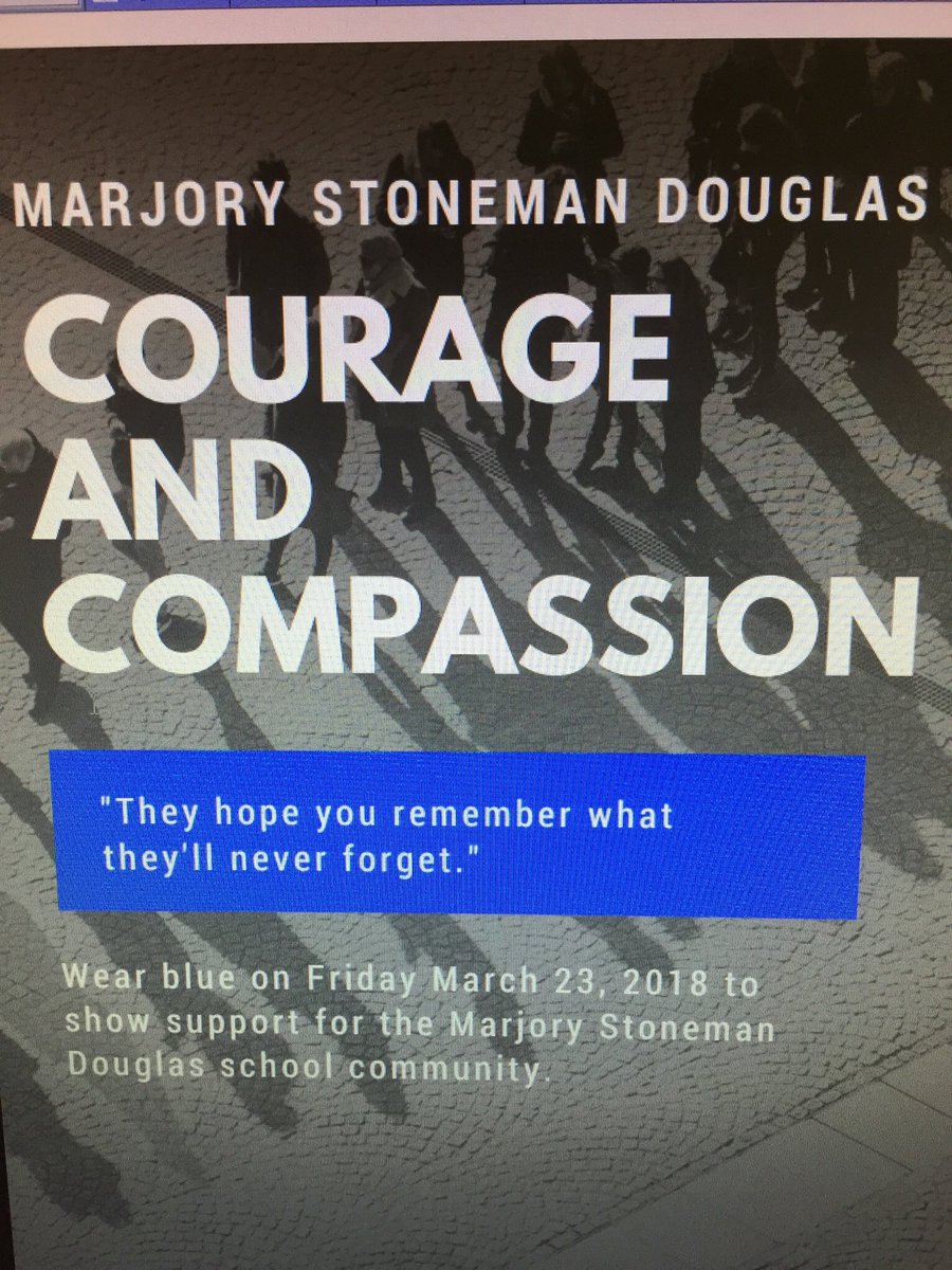 Over 600 students will be marching around the <a href="/NorthParkSSca/">North Park Secondary</a> track from 1:30 - 2:00 to show support to the students and families of #MarjoryStonemanDouglasHighSchool