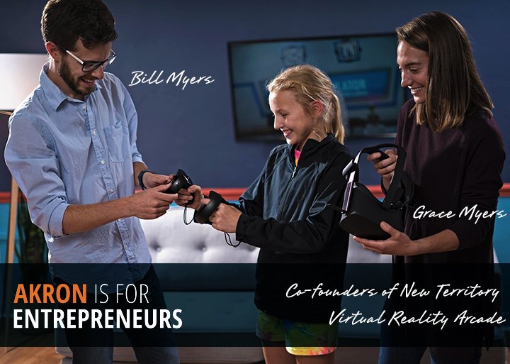 "My advice to new business owners is to become a community builder in whatever vertical you're starting. Use platforms such as meetup.com as an inexpensive way to get people together and share thoughts and ideas." -Bill Myers, @NewTerritoryVR