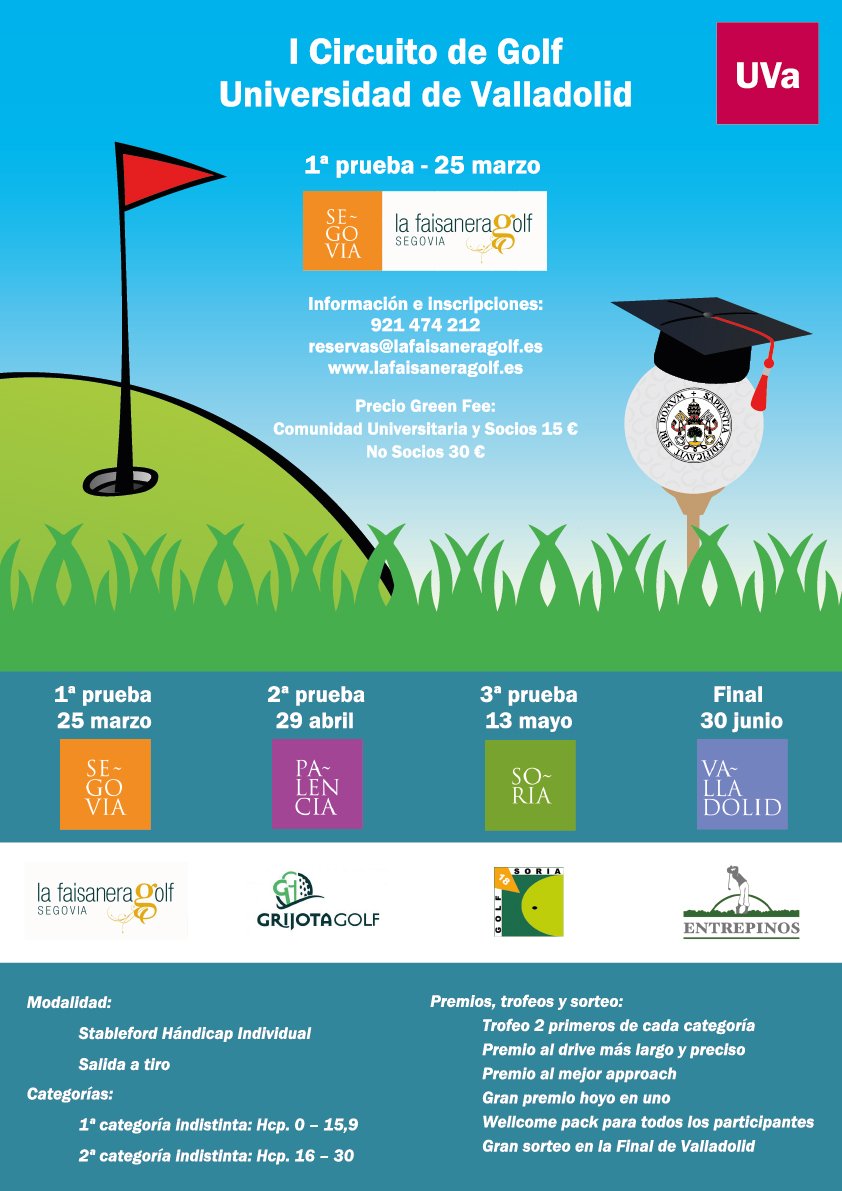 UVa_es's tweet photo. I Circuito Universitario de Golf Universidad de Valladolid
https://t.co/0flb4X55am https://t.co/EBQ5RxjAj6