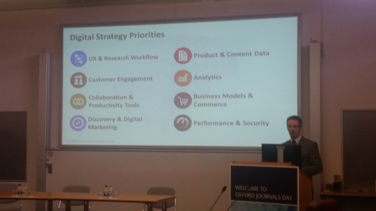 mattdascott1's tweet photo. Oxford Academic Platform presentation #ojday @OxfordJournals 'it's a brave new online world' @cdjplus 'refreshing the ux via widgets' @ARVAC @3rdSectorRC https://t.co/aQcZTV25a3