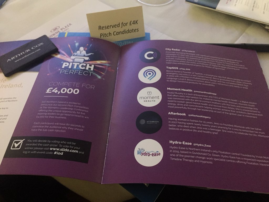 Eeek! So excited to be giving a pitch surrounded by these amazing women #winnovation <a href="/IoDNI/">IoD Northern Ireland</a> <a href="/Cityradaruk/">Cityradar</a> <a href="/Tap_SOS/">TapSOS</a> <a href="/momenthealthapp/">Moment Health</a> <a href="/Afterbooklegacy/">Afterbook</a> ❤️ #YearOfTheWoman