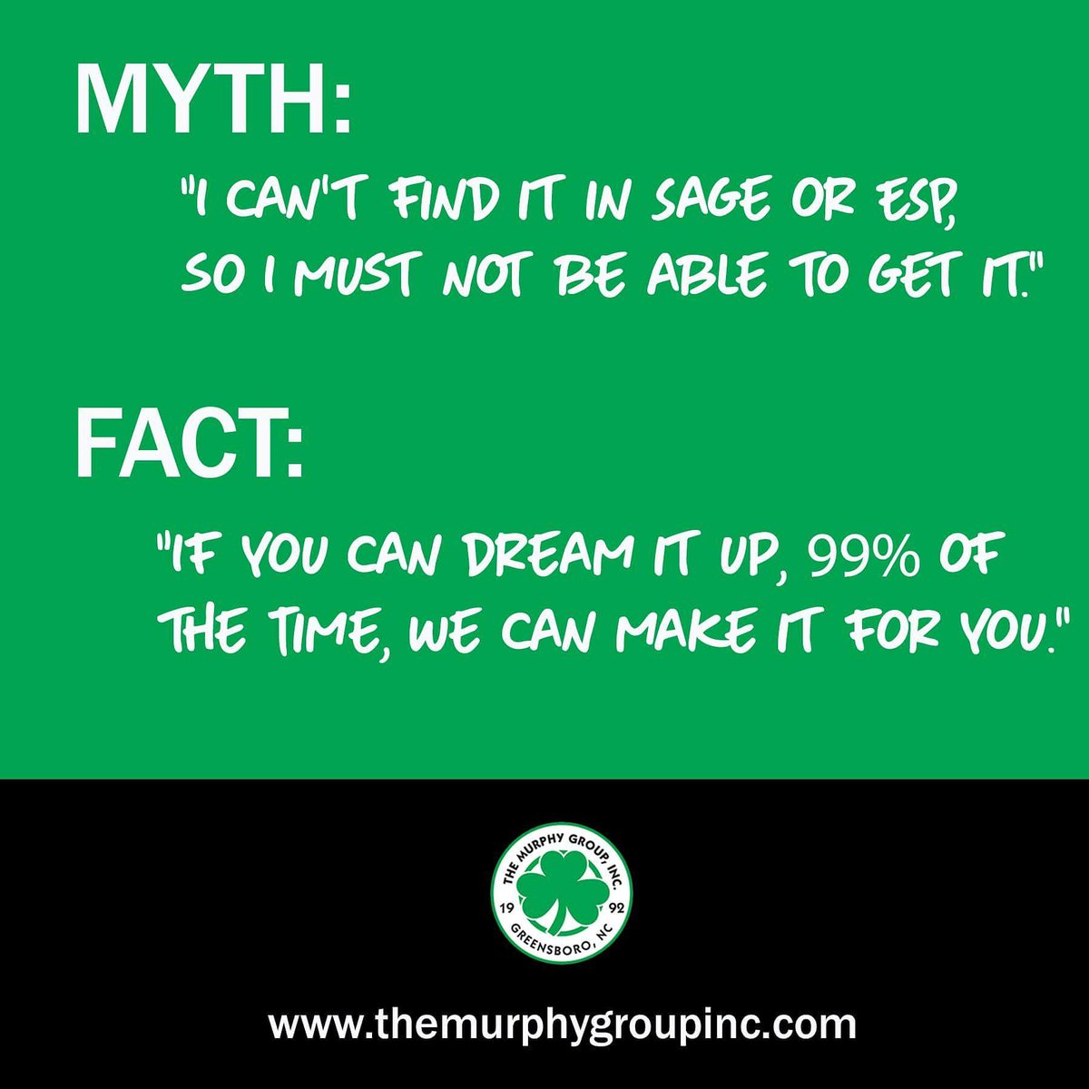 Think you're out of luck? Think again. themurphygroupinc.com

#promoproducts #creativebranding #brandbuilder #uniquepromotionalproducts #promotionalproducts #promotionalitems