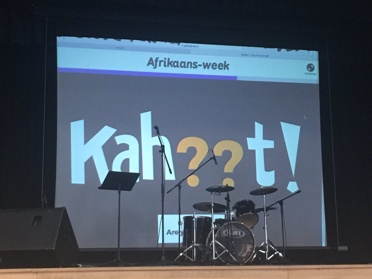 teachittoday's tweet photo. @GetKahoot in school in @ParklandsTweet assembly today with 600 learners #AfrikaansWeek https://t.co/pWqr5EsPMA