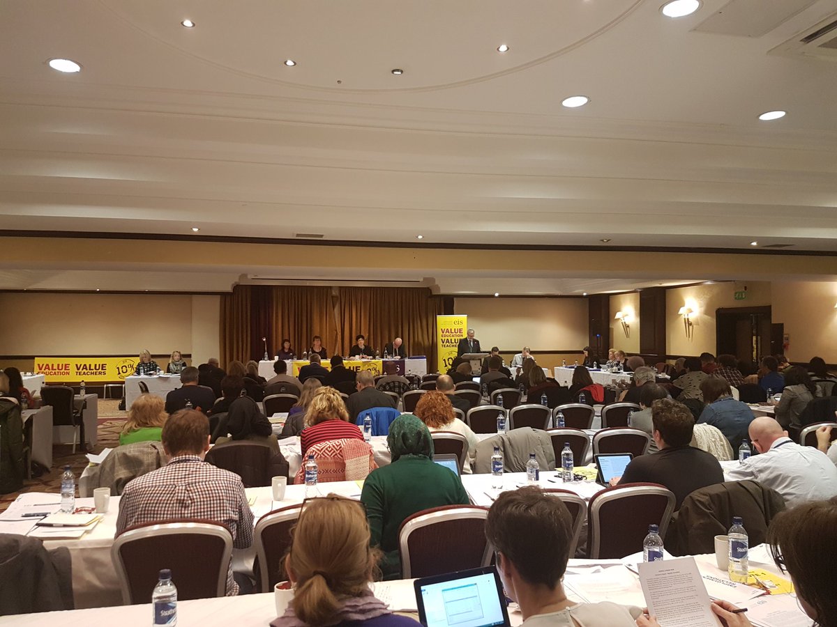 EISUnion's tweet photo. "Our Conditions of Service are not up for grabs" - EIS Council continue discussions over progressing the 10% claim #ValueEducationValueTeachers https://t.co/ZdcfbZ5ZQW