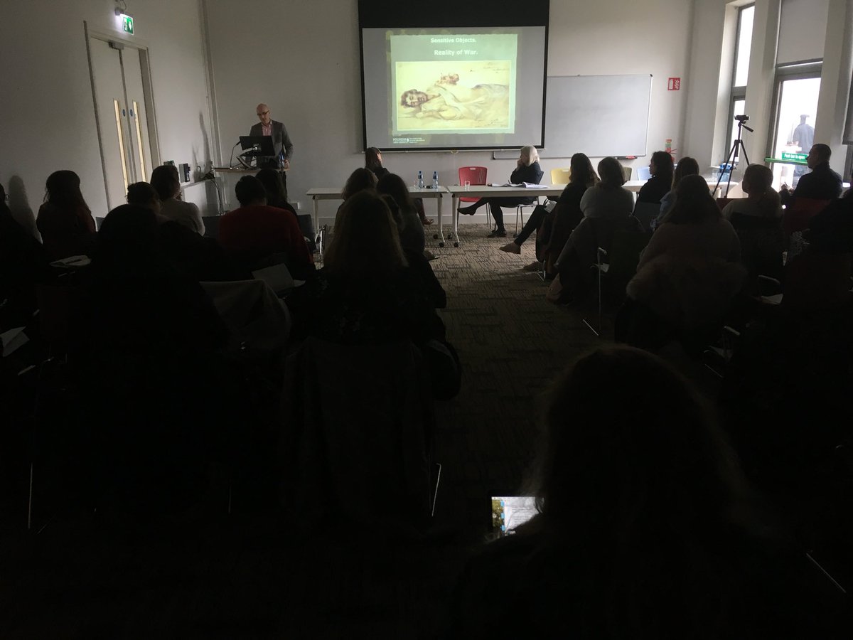 gradcam1's tweet photo. Lar Joye, director of Port Heritage, Dublin Port presenting at #CuratingConflict workshop #gradcam #DIT https://t.co/esDpqES5yx