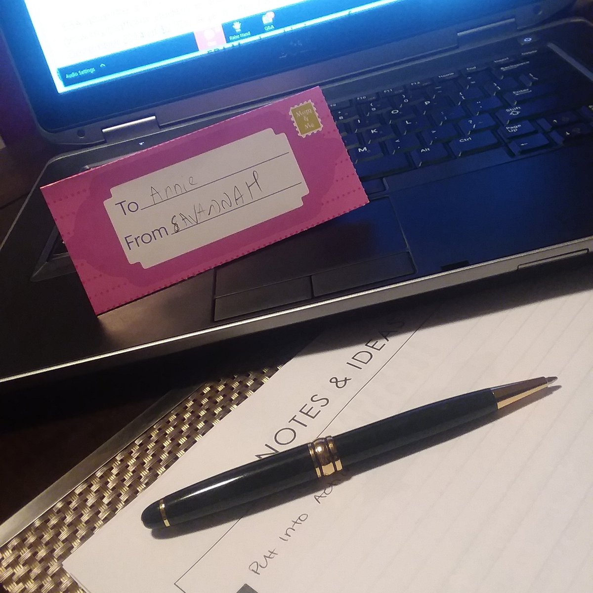 NiceStepmonster's tweet photo. The mini monster left me some encouragement while working on my #EBAframework with @RuthSoukup !! https://t.co/n9ZzFAhAF9