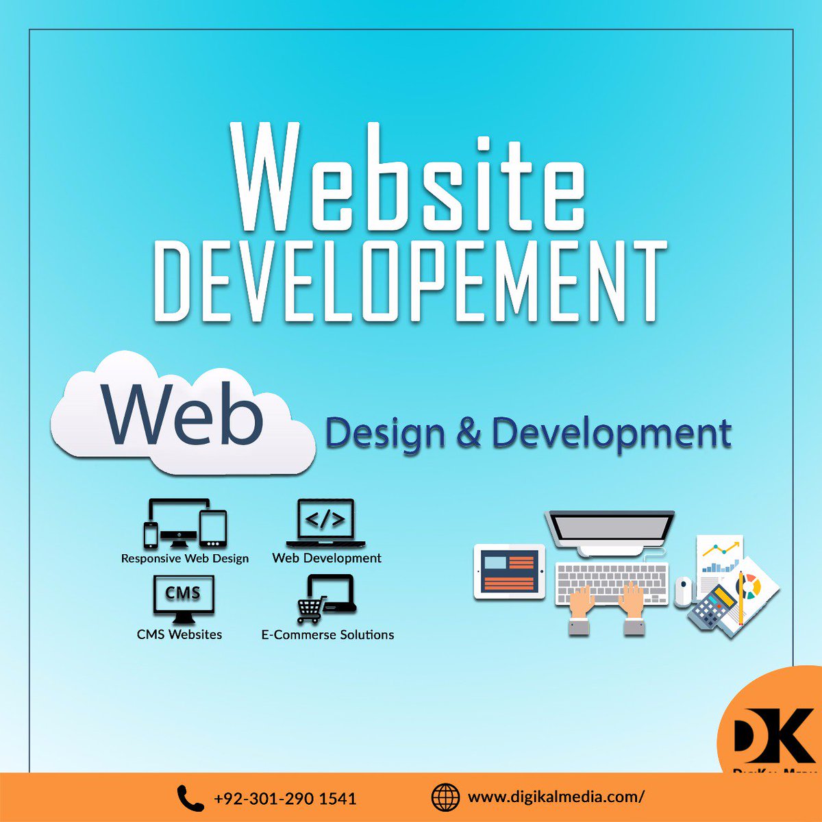 DigikalM's tweet image. DigiKal Media Designs & Develops Responsive Websites for Every Platform.
Reach Us at info@digikalmedia.com Or Visit us at digikalmedia.com
Or Dial Now on: 0301-2901541.
#WebDesignandDevelop #DigiKalMedia. #KeytoDIGITALWorld.