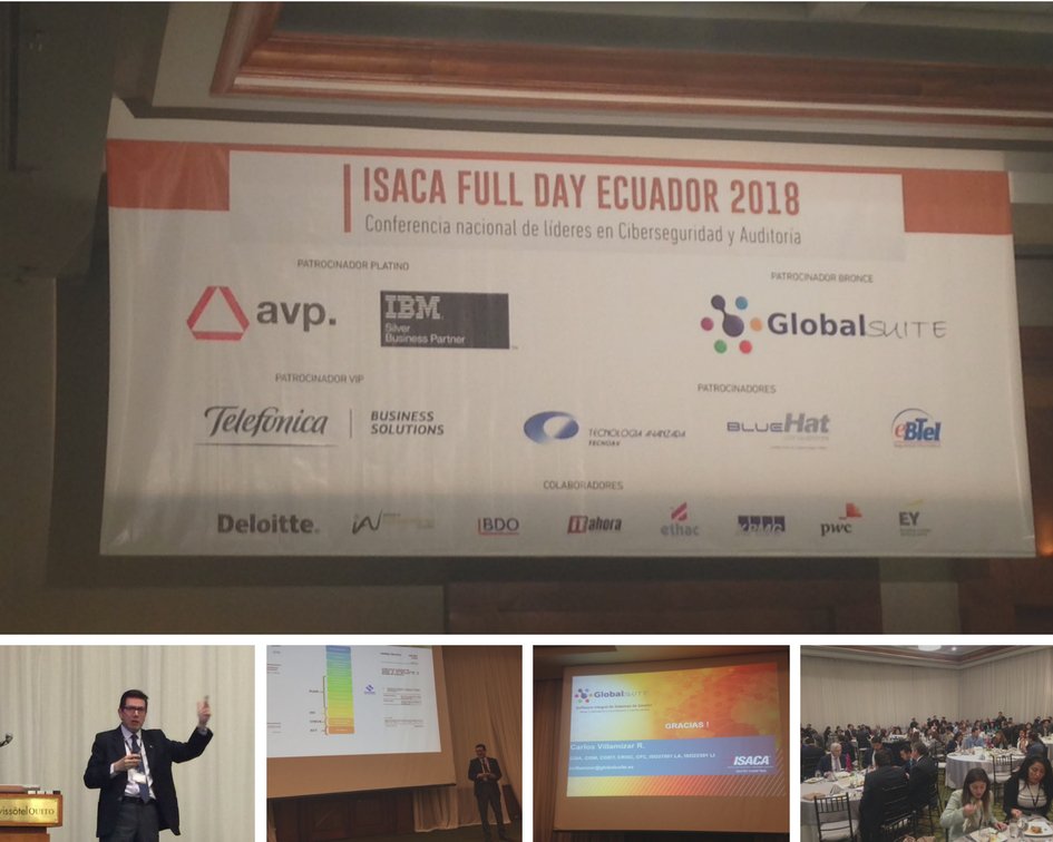 global_suite's tweet photo. ISACA Full Day Ecuador 2018, un éxito para GlobalSUITE® https://t.co/W0xCNjPV66 #ISACAFULLDAYec @isacaEC @Itahora #Ecuador https://t.co/jzkakb675e