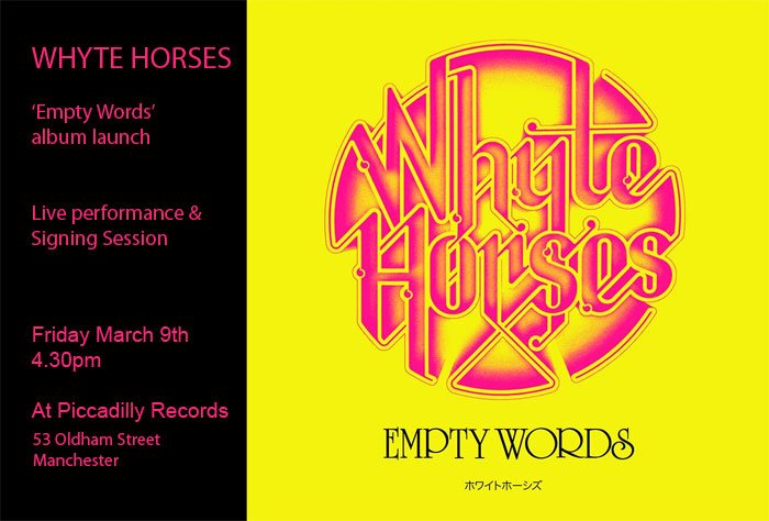 PiccadillyRecs's tweet photo. TODAY IS the @whytehorses lp launch party HERE INSTORE, featuring a stripped back performance followed by a signing session. 

No ticket required but but get in early to secure yr exclusive vinyl edition https://t.co/3PApbNJcrg

It all kicks off at 4.30pm!!! https://t.co/xRG4rt8NRV