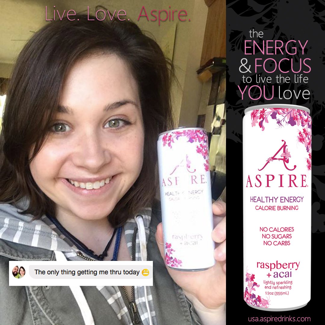 AspireDrinksUSA's tweet image. ASPIRE® drinker and overall awesome person, Sarah Grace Walker, was kind enough to message us with this great pic her with her favorite flavor of #TheGoodness, Raspberry + Acai.

We #LOVE when you share your ASPIRE pics with us.

What do YOU #Aspire to?