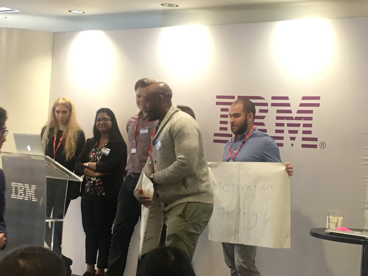 CelineMEWills's tweet image. Team Larry Page giving you that Monday Motivation #NAW2018 #IBMApprenticeships #ChatbotChallenge