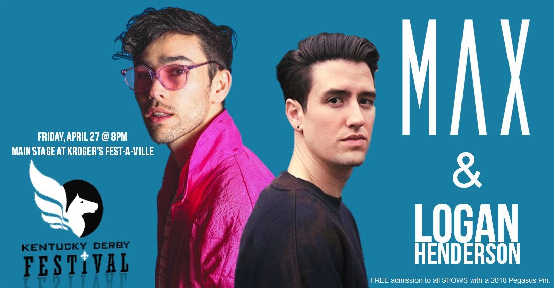 So excited to have two of the most talented and kind guys in the biz on one stage!!!  @MAXHellsKitchen @1LoganHenderson #kentuckyderbyfestival