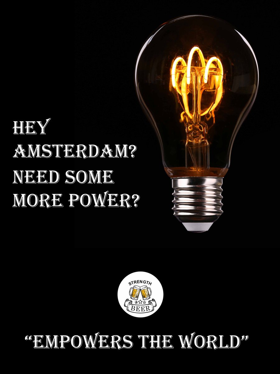 StrengthBeer's tweet photo. Electricity outage in Amsterdam? Maybe it's time for some more power!
This evening, 5 PM, Utrecht University - free Strength beer!
Strength, empowering your world! #Stroomstoring #StrengthBeer #EmpowersTheWorld https://t.co/BmIjhXlQOe