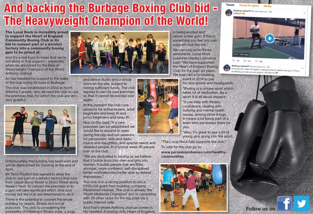 HOECBC's tweet image. Thanks to @The_LocalRock  @ThelocalRockMag for the great support from all @HOECBC

VOTE persimmonhomes.com/healthy-commun… … …

#BOXING #Burbage #Hinckley #Leicestershire #community #vote