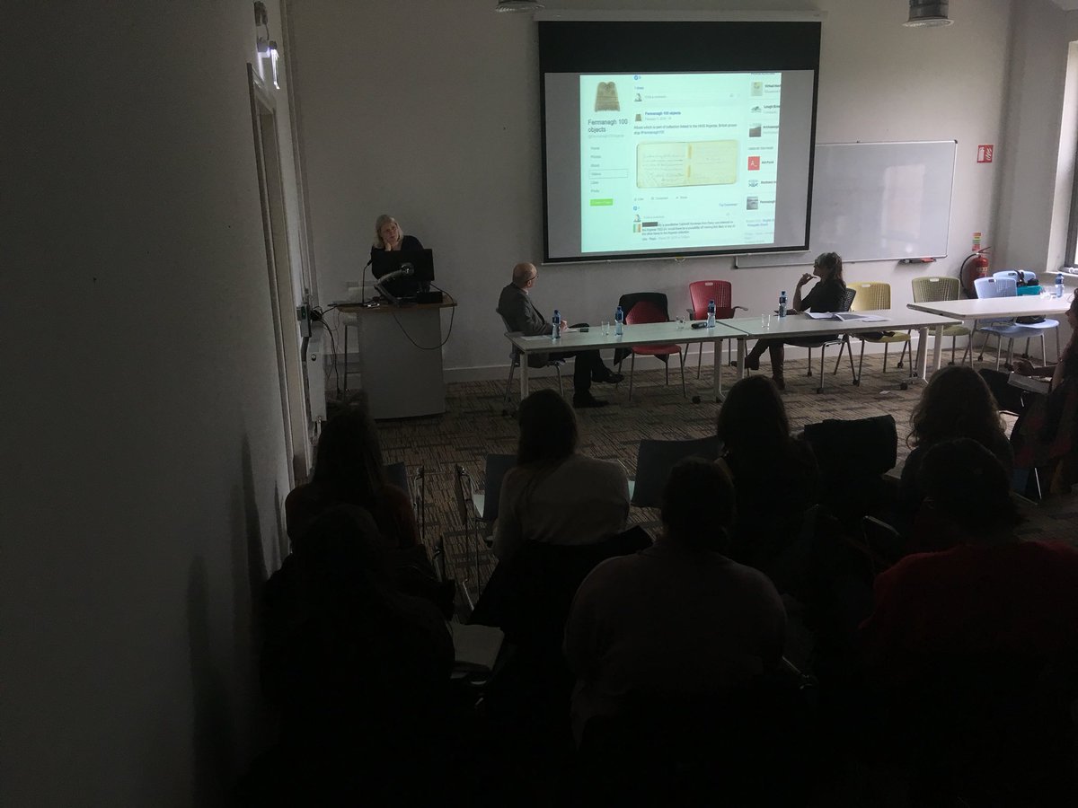 gradcam1's tweet photo. @elizabethcrookeuu, Professor of Museum Studies, Ulster University addresses sensitive objects from the ‘divided heritage landscape’ in Northern Ireland, @ditofficial #GradCAM #CuratingConflict https://t.co/GFQwiH3lTL