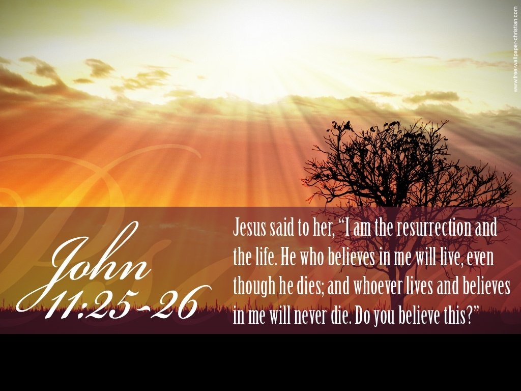 iStudyEBS's tweet photo. Jesus said to her, "I am the resurrection and the life. He who believes in me will live, even though he dies; and whoever lives and believes in me will never die. Do you believe this?"
John 11:25, 26 https://t.co/g0n9nGOcND
