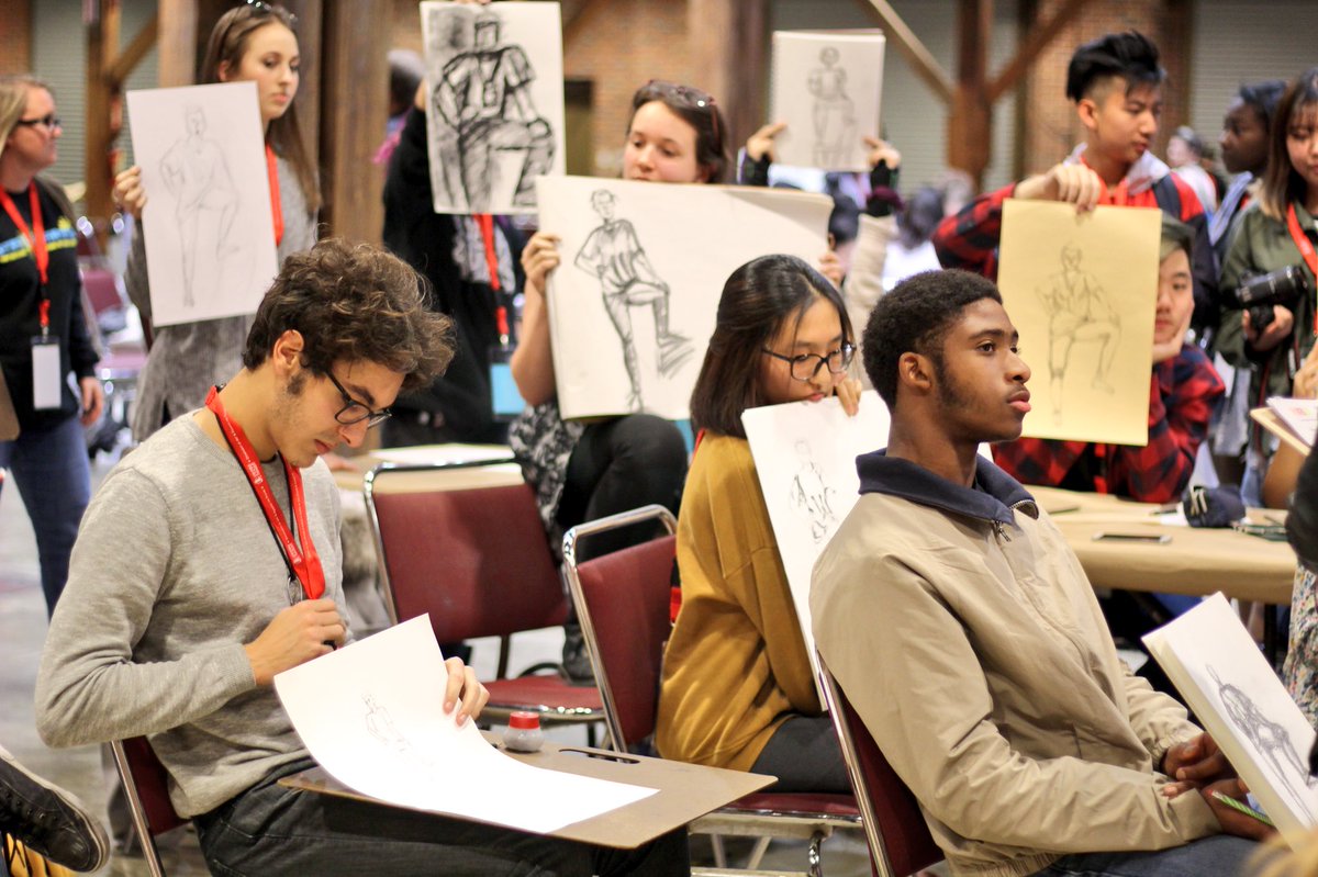 krKaiserART's tweet photo. #NAHSthrowdown speed drawing competitions on point! #GAEA https://t.co/vCTgsswyBh
