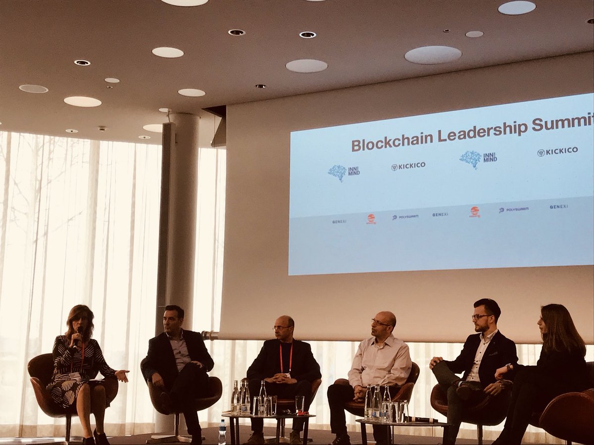 ian_simpson80's tweet photo. Perhaps the best panel of the day at Blockchain Leadership Summit - Financial and Social Implementation of Blockchain with @efipm @wmougayar among others! https://t.co/vAnfyVuKds