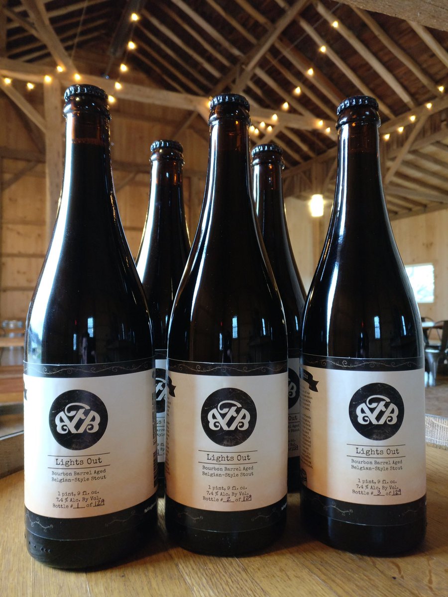 MDfallingbranch's tweet photo. Bottle release today, 4-8pm in the taproom - "Lights Out" bourbon barrel aged stout. 
---
On Saturday, food from Village Bistro and live music by Water Cycle 3-7. https://t.co/ZNhBwV4GOY