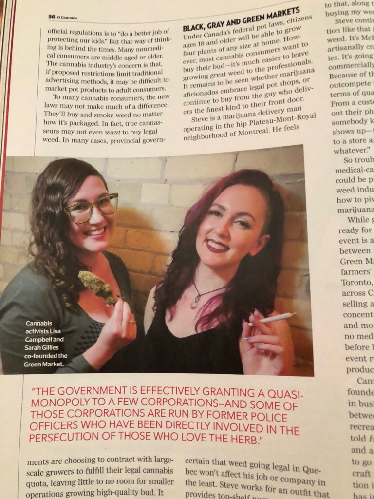 qnp's tweet photo. Thanks to @PsHewett for sending these snaps of the new Special Collector’s Edition of @HIGH_TIMES_Mag featuring @greenmarketto 🍁💯💚🙏 #mmj #cannabisqueens #greenmarketto #greenmarket #ohcannabis #cannabis #hightimes #highsociety #ACMPR #legalizecanada #420to #420toronto #gmmto https://t.co/vY2PrPNERm