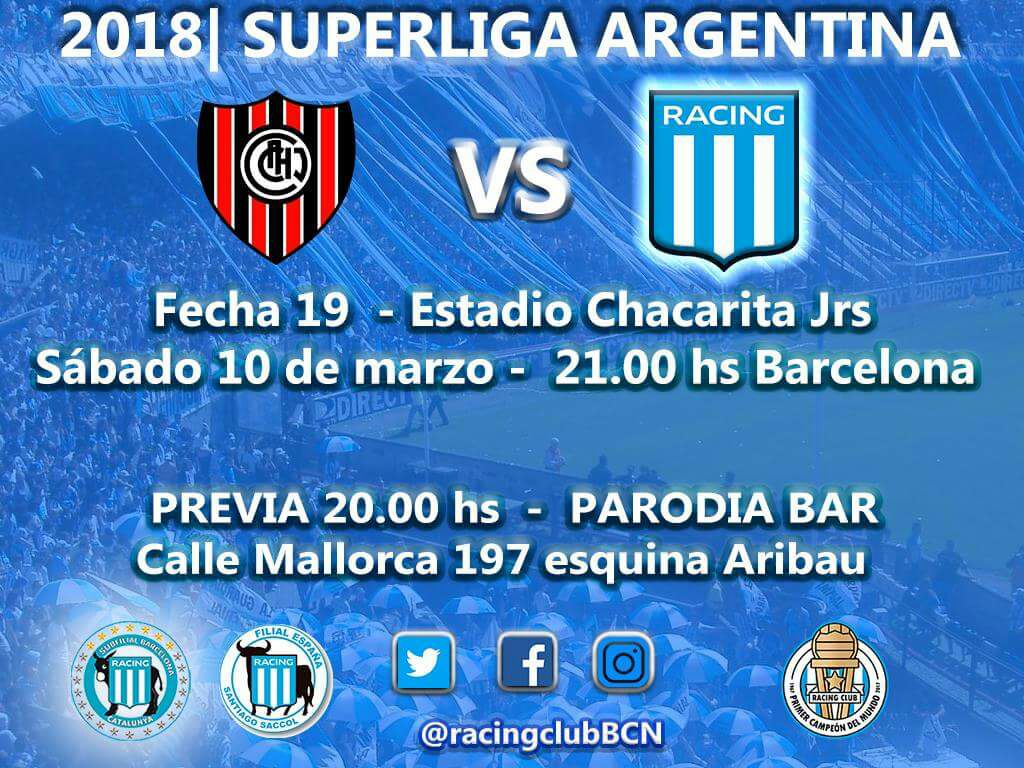 RacingClubBCN's tweet photo. Si estas por Barcelona te esperamos!!! https://t.co/1H5HqBfV1Z
