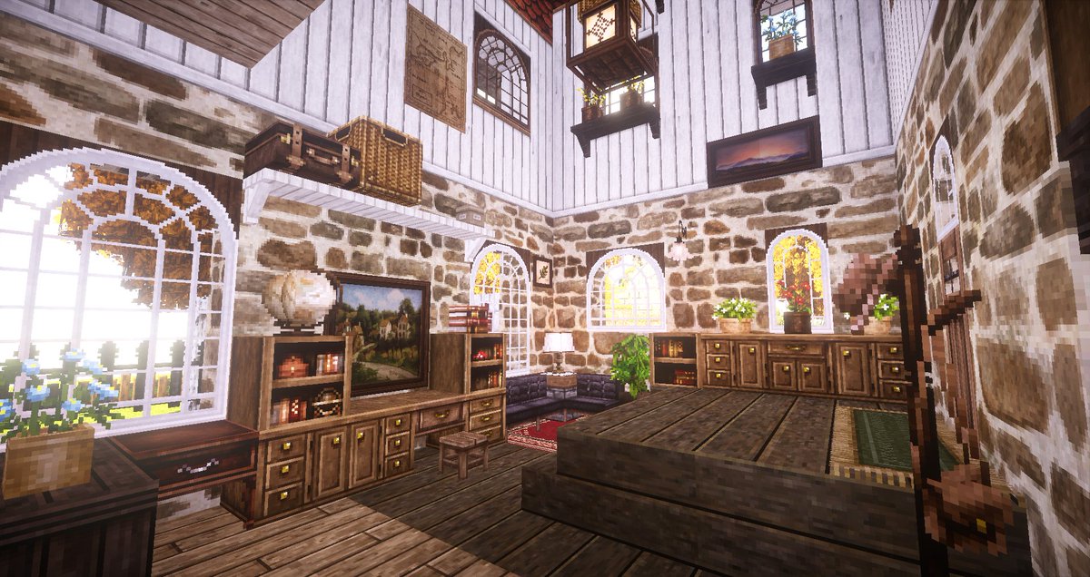 ふるい シラカバの街道 完成しました Minecraft建築コミュ Cocricot 片田舎ののどかな街を建築してみました Ss 風車 小高い丘に建って街を見守る小さなランドマーク 小麦農家の畑 のどかな風景に小麦畑はもってこい