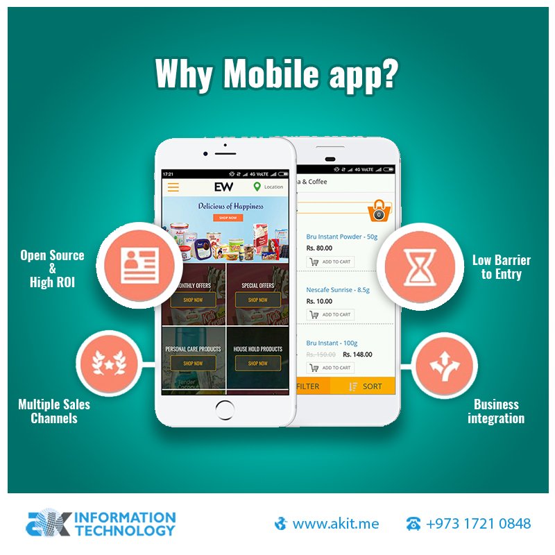 AKITBahrain's tweet photo. Why your business needs a #MobileApp ?
Want to develop a Mobile App, reach us at -  📧 sales@akit.me
Or 📞 (+973) 17 210 848

#MobileApp #MobileAppDevelopment #Bahrain #IT #mobileapps #businesstips https://t.co/RKc8ikHzS6
