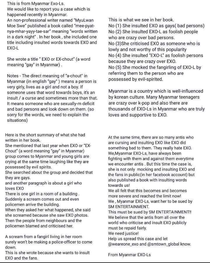 ECT89LH7's tweet photo. Plz help us to know SM about this.
This writer is shaming EXO in her book. Let SM know.
#solve_this_problem_SM
#EXOprotection
@Exolusa @weareoneEXO @Groovechaja @EXOGlobal @EXO_NEWS_JP @EXOXOXOID @WWEXOL @SMTOWNGLOBAL @EXO_article
@EXOXOXOID
@Groovechaja https://t.co/9Ec3WZEk9O