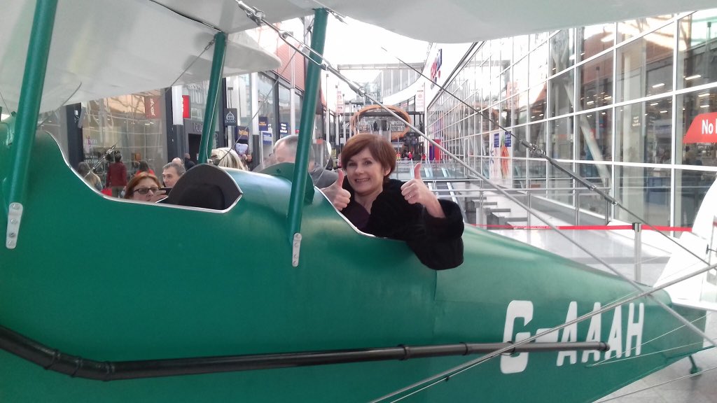 FEOHull's tweet photo. CEO Jan Brumby has been visiting the #Amy Johnson plane today @Ststephenshull @RadioHumberside @bbcburnsy #flyingtoaustralia https://t.co/wzbQVLbrUh